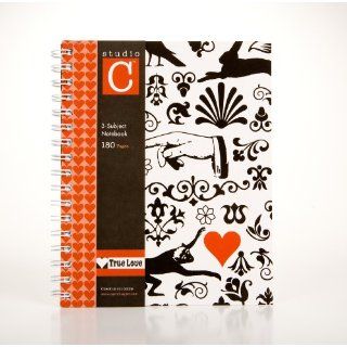 Carolina Pad, True, Love, 3 Subject Notebook, 8.635 x 6.5