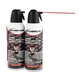 6 Pack Compressed Gas Duster, 10oz Can, 2/Pack by INNOVERA
