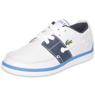 Lacoste Mens Cabestan Cup SK Boat Shoe White/Navy