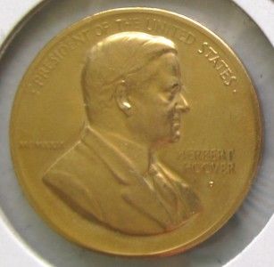 Herbert Hoover US President Inaugural Commemorative Medal Token L14