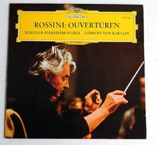 DG 2530 Stereo Herbert Von Karajan Rossini Overtures NM