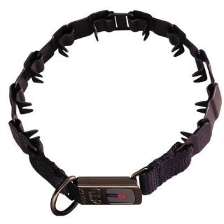 Herm Sprenger Black Steel Neck Tech Prong Pinch Dog Training Collar 24