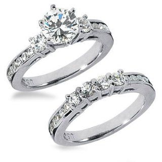 46 Carats Diamond Engagement Ring Set: Jewelry: 