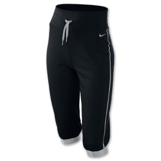 Girls Nike Victory Capri Pants Black/Matte Silver