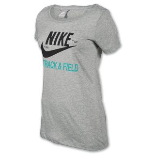 Womens Nike Track and Field T Shirt Dark Grey