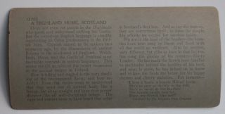 1900s Keystone Stereoview Highland Home Scotland UK SV