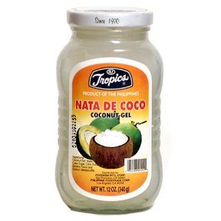 Tropics Coconut Gel   Nata De Coco, 12 Ounce Jars (Pack of 3): 