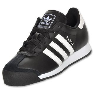 adidas Samoa Leather Kids Casual Shoes Black/White