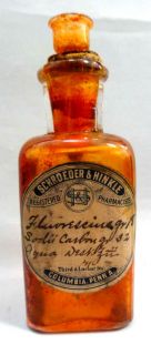  Amber Apothecary Bottle Dropper Schroeder Hinkle Columbia PA