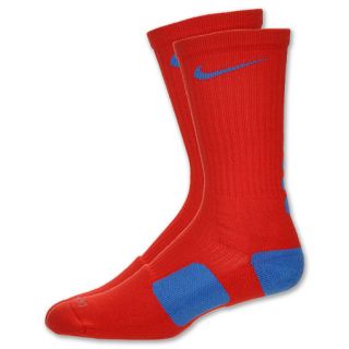 Nike Elite Mens Basketball Crew Socks Red/Blue