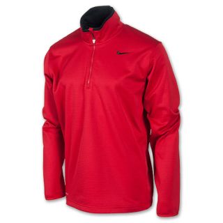 Mens Nike Sphere Half Zip Shirt Gym Red/Black