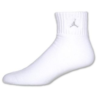 Jordan Adult Acrylic Quarter Sock White/Silver