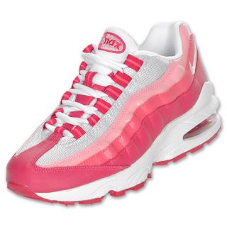 Girls Gradeschool Nike Air Max 95 White/Pink