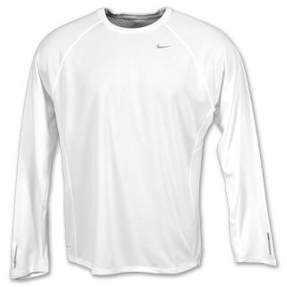 Nike Dri FIT UV Miler Mens Running Tee Shirt White