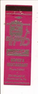 Hoffers Restaurant 334 Broad St Montoursville PA MB