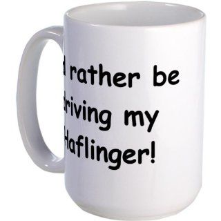 Driving my Haflinger Large Mug Large Mug by 