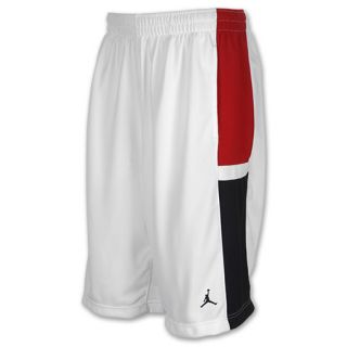 Mens Jordan Bankroll Shorts White/Gym Red/Black