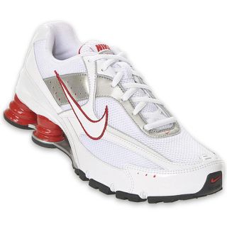 Nike Womens Shox M2+ Running Shoe White/Silver/Red