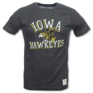 Iowa Hawkeyes Retro Logo Mens Tee Shirt Black