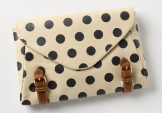 anthropologie holding horses polka rounds clutch nwt