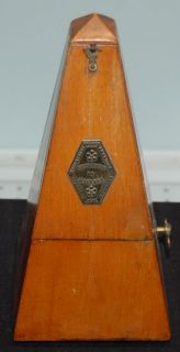 French Vintage Wooden Metronome Marked Metronome de Maelzel Measures 9