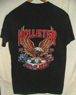 Hollister CA 2001 Motorcycle Rally 4th of July T Shirt Lady Luck Dice