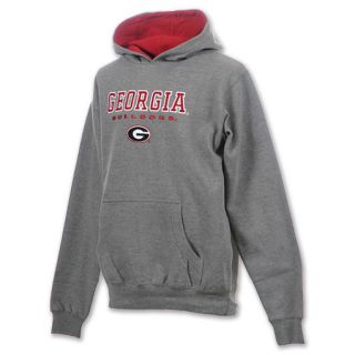 Georgia Bulldogs Stack NCAA Youth Hoodie Grey
