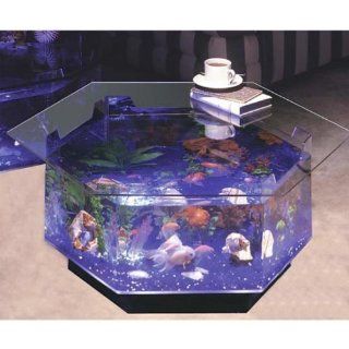 Aqua Octagon Coffee Table 40 Gallon Aquarium: Pet Supplies