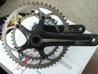 Campagnolo Carbon Record Ultra Torque 10spd Crankset 172 5 with Cups
