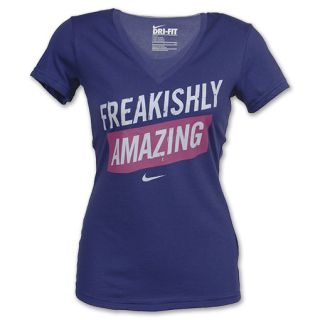 Nike Freakishly Amazing Womens V Neck Tee Shirt