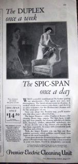  Premier Electric Cleaning Unit Spic Span Vacuum Cleaner Ad