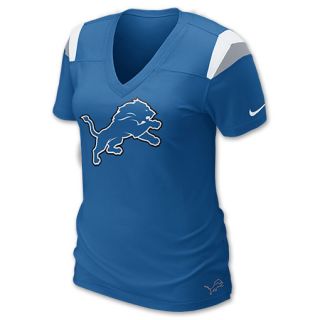 Nike NFL Detroit Lions Womens V Neck Tee Shirt
