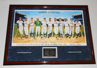500 HOME RUN CLUB Signed MANTLE WILLIAMS AARON 25X42 Ron Lewis Poster