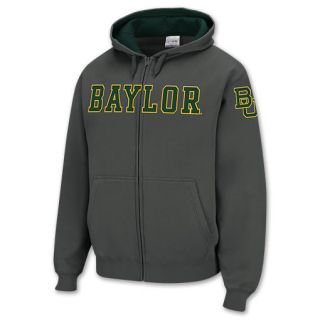 Baylor Bears NCAA Mens Full Zip Hoodie Charcoal