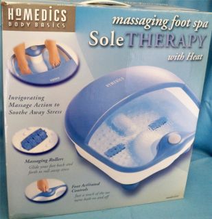 HoMedics Body Basics Massaging Foot Spa In Original Box Heat Vibration