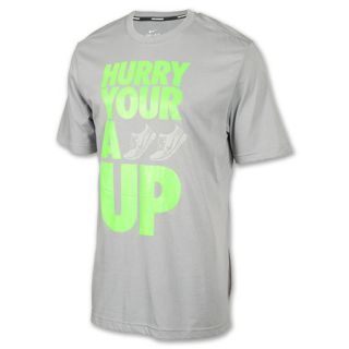 Nike Hurry Your A** Up Mens Tee Shirt Grey/Green