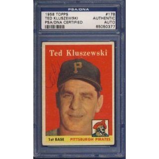 1958 Topps TED KLUSZEWSKI Auto/Signed Card PSA/DNA: Sports