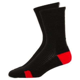 SofSole Basketball Crew Socks Black/Red
