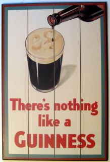 Nothing Like Arthur Guinness Irish Beer Bottle Pint Glass Wood Bar Pub