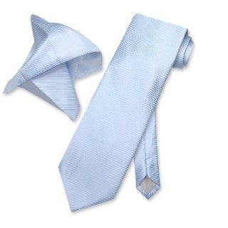 Antonio Ricci NeckTie Handkerchief Light Blue w/ White