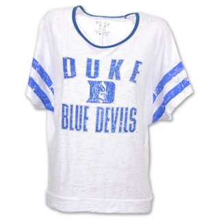 Duke Blue Devils Burn Batwing NCAA Womens Tee Shirt