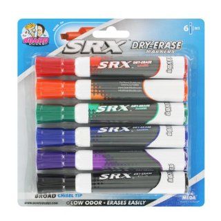 Board Dudes SRX Dry Erase Markers, Chisel Tip, Assorted