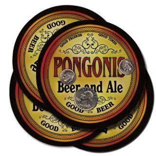 Pongonis Family Name Brand Beer & Ale Drink Coasters   Set