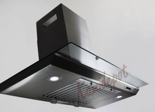 36 Wall Mount Stainless Steel Range Hood Stove Vent With Baffle
