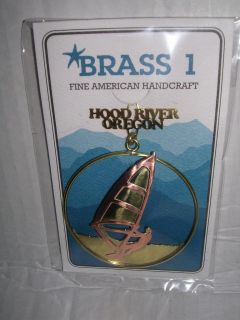 Awesome Brass Nickel Hood River Oregon Wind Surfing Ornament New