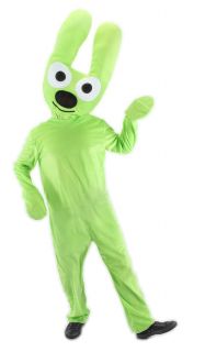 green hoops character head with neck gaiter jumpsuit with mittens and