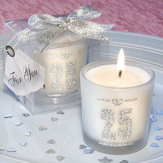 25th Anniversary candle favors (Set of 72)