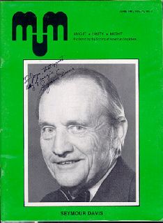 Seymour Davis on Cover of Mum Signed June 1981