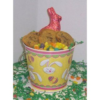 Scotts Cakes 1 lb. Chocolate Chip Cookies in a Yellow Bunny Pail with
