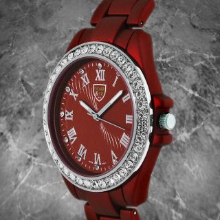 Picard Cie Queen Boudica Swarovski Ruby Red Luxury Ladies Watch Brand